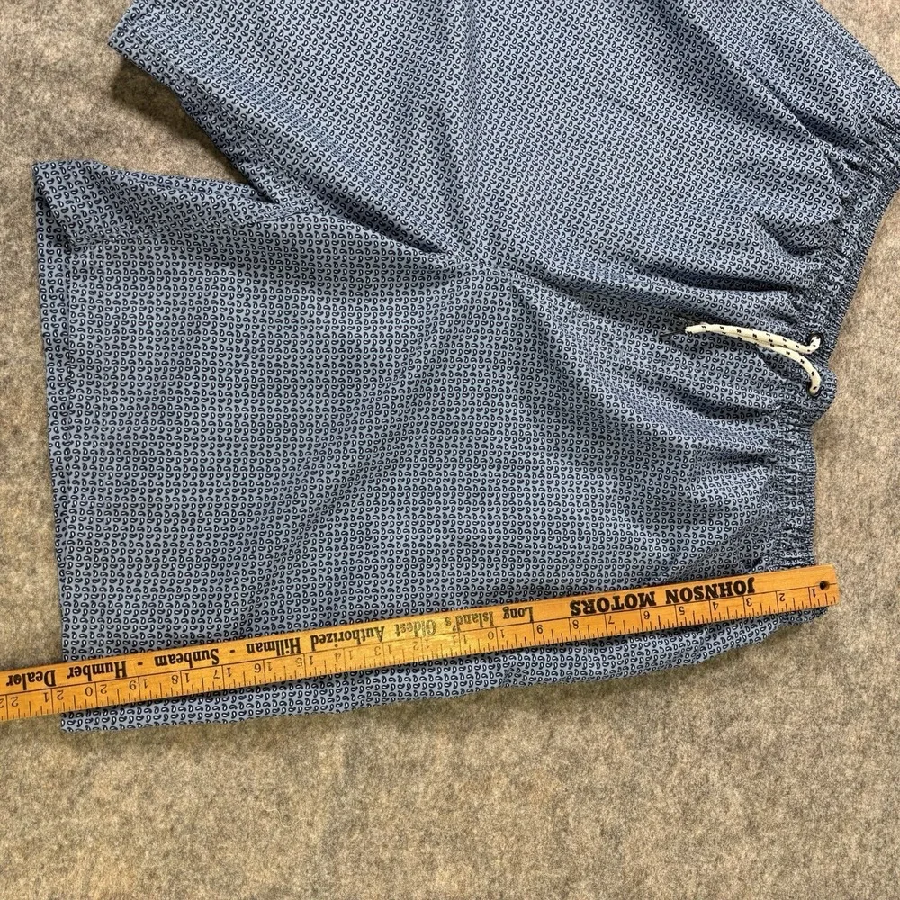 Nat Nast Swim Trunks Mens XL Blue Bathing Suit Elastic Waist Lined Shorts Print‎